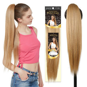 Extensiones <span class=keywords><strong>de</strong></span> Cabello Juliana <span class=keywords><strong>Coletas</strong></span> Sintéticas con Cordón Ajustable Postizos <span class=keywords><strong>de</strong></span> Fibra Kanekalon Futura Afro Yaki Liso al por Mayor - Product Image 1