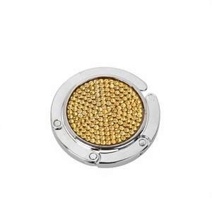 Usine Diamant Pliable Sac À Main Crochet Rond Pliant Antidérapant Souvenir Sac À Main Crochet pour Table Sac Cintre - Product Image 5