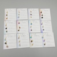 Collier personnalisé avec pendentifs délicats en cristal brut du zodiaque, bijoux en pierres précieuses de naissance, cadeau pour la meilleure amie
