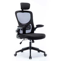 Silla de Oficina Ejecutiva Ergonómica de Malla de Tela en Oferta, con Reposacabezas y Reposabrazos Ajustables, Moderna para Oficina en Casa, Cómoda para Computadora