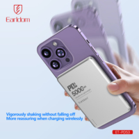 Earldom Magnetic Slim 5000mAh Chargeur portable en alliage sans fil Chargeur rapide pour iPhone 16/15 Léger