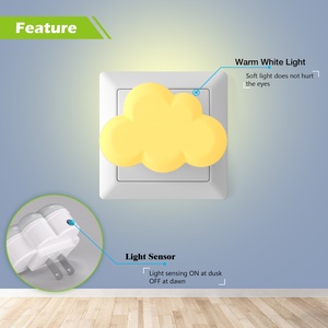 Lampe de nuit LED Creative Cloud à capteur de lumière, lampe de chevet pour chambre d'enfant, prise EU/US - Product Image 1