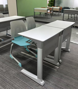 ชุดโต๊ะและเก้าอี้เด็กแบบโมดูลาร์ ทนทาน เป็นมิตรกับสิ่งแวดล้อม หน้าโต๊ะทำจาก MFC สีสันสดใส เฟอร์นิเจอร์โรงเรียนสำหรับนักเรียน - Product Image 6