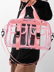 Bolso de Viaje Deportivo Transparente de PVC Grande para Mujer, Bolso Escolar Personalizado Impermeable de Moda - Product Image 3
