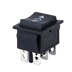 Interruptor Basculante KCD4-223 de Montaje en Panel, Momentáneo, 6 Pines, DPDT, Encendido/<span class=keywords><strong>Apagado</strong></span>/Encendido - Product Image 1