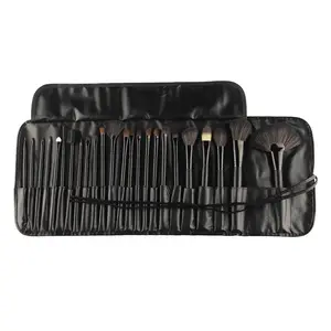 Professional Makeup Brush Collection 24pcs Set Cosmetic Brush Foundation Blending Powder Blush Eye Shadow Travel Leather Clutch