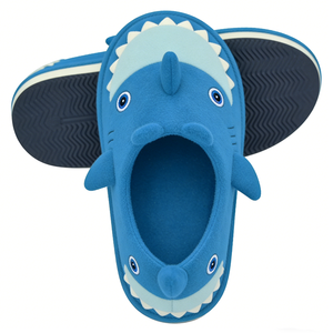 Chaussons requin personnalisables pour enfants, Chaussons d'intérieur requin bleu, Chaussons requin enveloppants, Chaussures d'intérieur fermées pour garçons motif animal - Product Image 5