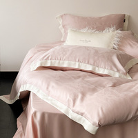 Ensemble de literie Jacquard de luxe 60s 100% Lyocell housse de lit housse de couette drap de lit plat taies d'oreiller couette linge de lit reine roi