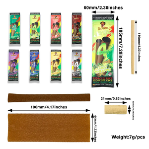 Honeypuff Brand Atacado Frutas Flavored Hemp Wraps Com Pontas De Rolamento Resealable Zip Pack Rolling Paper Acessórios - Product Image 6