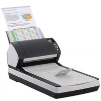 Scanner de documents Fujitsu fi-7280 600 DPI 80 PPM/160 IPM A4 avec plateau plat et chargeur automatique de documents, compatible OCR
