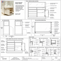 Comptoir de présentation de bijoux blanc crème avec tiroirs et armoire de rangement, vitrine à bijoux en verre avec finition dorée pour boutique de diamants