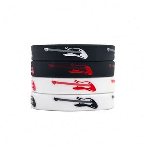 Bracelet en silicone pour concert, bracelet de guitariste, bracelet en caoutchouc pour concours de musique, fête musicale, concert, cadeau pour amis, fans, fêtes et vacances - Product Image 1