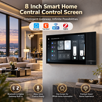 Panneau de contrôle intelligent Tuya Zigbee de 8 pouces, panneau d'automatisation de la maison intelligente, panneau de contrôle intelligent Zigbee, commande vocale Alexa, écran tactile 1280x800, hub