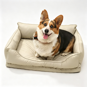 Solid Color Leather Pet <b>Sofa</b> Bed Waterproof Removable Cover <b>Dog</b> Cat Bed <b>Sofa</b> Pet Nest For Small <b>Dogs</b> - Product Image 5