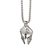 Nouveau Collier Tendance Hip-Hop Unisexe en Cuivre avec Pendentif Guerrier Spartan Chaîne Bambou Personnalisé pour Homme et Femme