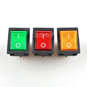 Interruptor basculante KCD430A de 22x30mm, 30A, 250V, ON-OFF, iluminado, con terminales de tornillo para máquina de soldar - Product Image 2