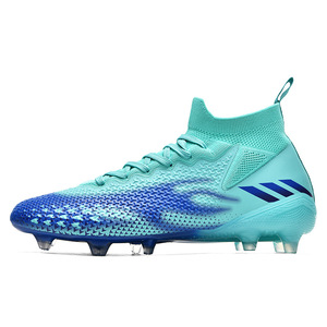 Zapatos de fútbol para hombre y mujer con tacos largos dentados, profesionales, para césped artificial, transpirables, con suela para fútbol. - Product Image 1