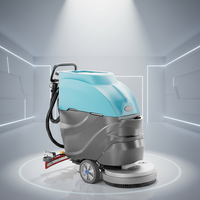 Machine de nettoyage de surfaces dures portable, autoportée, alimentée par batterie, laveuse de sols industrielle