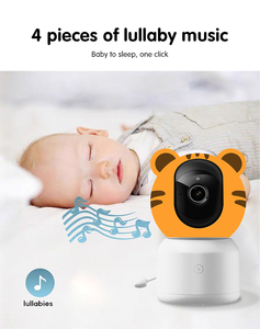 TUYA 4.5 pouces moniteur pour bébé avec 1080P 4x Zoom PTZ Cam interphone bidirectionnel IR Vision nocturne bébé <span class=keywords><strong>nounou</strong></span> détection de température - Product Image 5