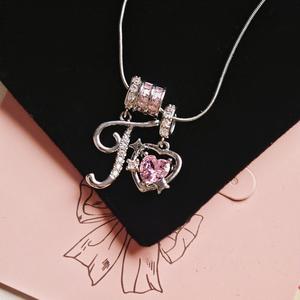Augurando collana con lettere di zircone cuore A-Z catena con ciondolo iniziale per le donne migliore <span class=keywords><strong>amico</strong></span> regalo in stile gioielli - Product Image 4