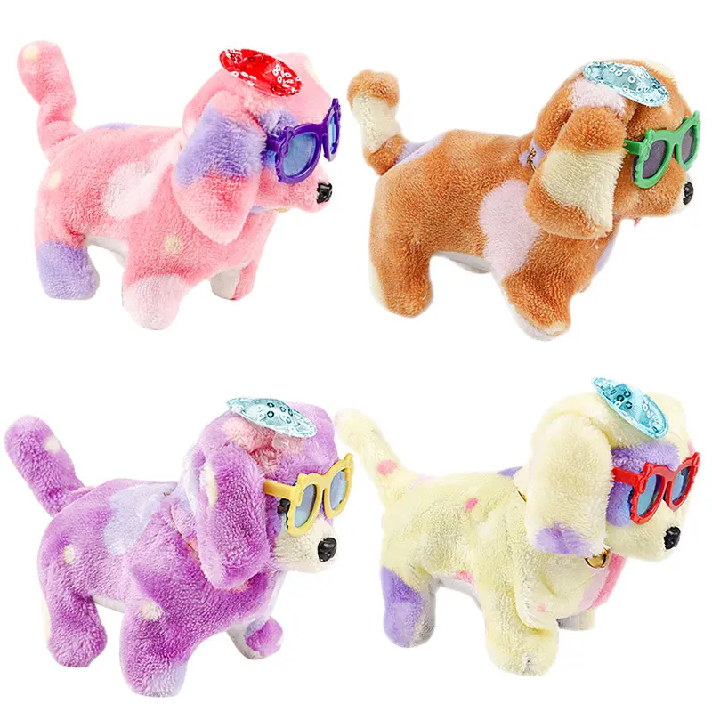 Excellent Quality Customized Size Wholesale Multicolor Electric Sonic Plush Dog Toy Singing And Dancing Dog