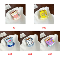 Doux mignon tasse à thé acétate cheveux griffe mode acide acétique tasse à café pinces à cheveux Style européen dessin animé fille cheveux accessoires