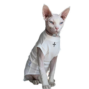Devins High-End <span class=keywords><strong>Sin</strong></span> mangas Poliéster Gato y perro Ropa <span class=keywords><strong>para</strong></span> mascotas Patrón sólido Todas las estaciones Gato Sphynx <span class=keywords><strong>sin</strong></span> <span class=keywords><strong>pelo</strong></span> - Product Image 5