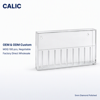 Boîte de rangement murale pour télécommande Calic, en acrylique transparent, pour salon, taille personnalisée, OEM