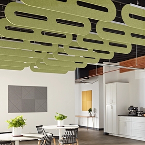 Chất Lượng Tốt Nhất Sợi Thủy Tinh Treo Trần Âm Thanh Âm Thanh Bảng Điều Chỉnh Vuông Vòng Tròn Đám Mây Acoustic Trần Bảng Điều Chỉnh 60 Bởi 60 - Product Image 6