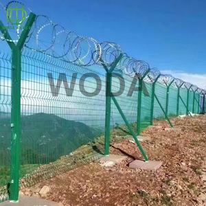 Personalizado galvanizado soldado 3D malla de alambre curvo <span class=keywords><strong>barato</strong></span> verde Pvc-coated acero melocotón poste valla de jardín - Product Image 4