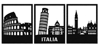 Décor mural en fer forgé : Paysages urbains de Londres, Paris, New York, Rome, Venise, Sydney, Moscou – Art déco pour salon et chambre