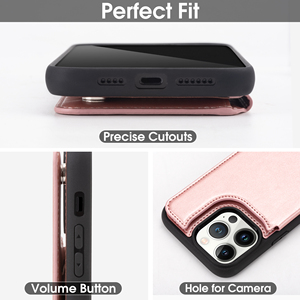 Fundas de Piel para Teléfono Móvil con Logotipo Personalizado, Funda Magnética Antigolpes con Tarjetero para iPhone 14 13 12 11 Pro Max - Product Image 3