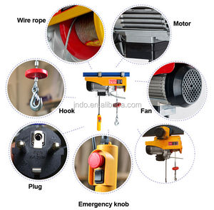 Petit élévateur électrique 100kg 200kg 500kg 800kg1000kg 1200kg PA Micro <span class=keywords><strong>Mini</strong></span> palan électrique de construction à câble métallique - Product Image 3