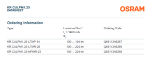 Chip LED de Alta Potencia OSRAM OSTAR Projection Compact KR CULPM1.23 Rojo 612-630 nm 187 lm 3.0W CRI 70-90 Ángulo de Visión de 120° - Product Image 3