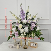 DKB Maßgefertigte Hochzeitstisch-Dekoration Künstliche Rosen-Blumenarrangements Tischdekoration Valentinstag Seiden-Hortensien