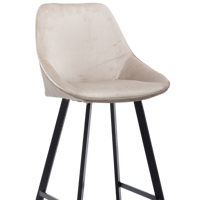 Chaise de bar de luxe en velours champagne, tabouret de comptoir rembourré confortable, siège souple, tabouret haut pour salle à manger et extérieur