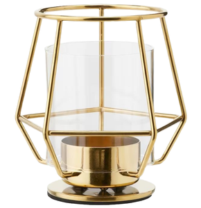 Venta al por mayor personalizado de hierro acabado en oro hecho a mano respetuoso con el medio ambiente duradero soporte de vela para la decoración del hogar - Product Image 4