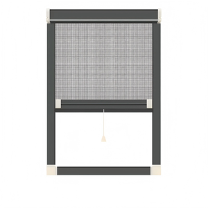 Thiết kế hiện đại chất lượng cao khung nhôm có thể thu vào <span class=keywords><strong>Fly</strong></span> màn hình có thể gập lại vô hình lưới chống muỗi cho windows và cửa ra vào - Product Image 2