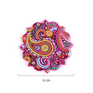 Théière personnalisable OEM, souvenir imprimé, cadeau artisanal en céramique, aimant de réfrigérateur unique, autocollant <span class=keywords><strong>mandala</strong></span> - Product Image 4