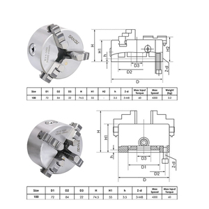 ชุดแกนหมุน CNC แบบวงปิด 4 แกน 3/4 จับ 100 มม. <span class=keywords><strong>2</strong></span>.<span class=keywords><strong>2</strong></span> นิวตันเมตร พร้อมมอเตอร์สเต็ปเปอร์ สำหรับอุปกรณ์เลเซอร์ - Product Image 6