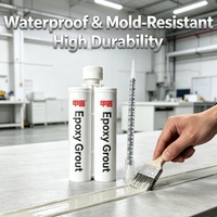 Mortier époxy à faible rétrécissement pour joints de carrelage, scellant bicomposant étanche pour sols de salle de bain et de cuisine
