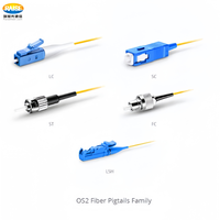 Câble de raccordement en fibre optique simple mode FTTH SC LC FC ST, pigtail simple, fibre optique jaune, pigtail LC APC, 1 m