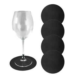 SET DI 4 SOTTOPORTELLINI IN ECO-PU, DIAMETRALMENTE [VALORE DEL DIAMETRO] MM 12,5 CM, NERO - Product Image 1