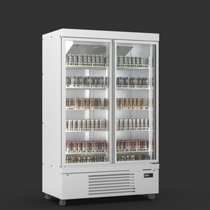 Congelador vertical con puerta de vidrio para tienda de conveniencia, vitrina refrigeradora con modo de enfriamiento por aire - Product Image 3