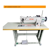 Machine à Coudre Industrielle Robuste à Plat pour Cuir, Point Noué, Triple Entraînement, Positionnement Automatique de l'Aiguille