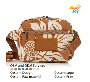 <span class=keywords><strong>Riñonera</strong></span> de nailon personalizada con estampado de moda, gran capacidad, impermeable, con cremallera, para hombre y <span class=keywords><strong>mujer</strong></span>, con logo, bandolera - Product Image 1