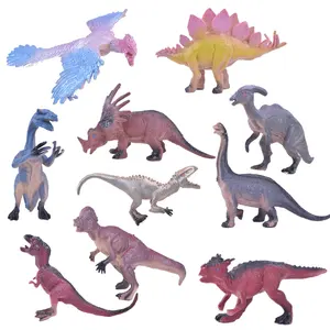 Pet Rubber Solid Simulation Plastic Mini PVC Wild Animal Dinosaur Toy Figurines For Kids