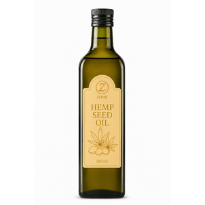 Huile de graines de chanvre vierge biologique pressée à froid, qualité alimentaire, 500 ml, bouteille en verre, durée de conservation de 24 mois - Product Image 1