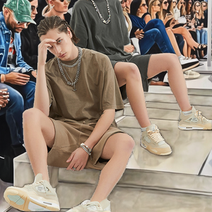 Difan เสื้อยืดผู้ชายไซส์ใหญ่วินเทจแอซิด-ผ้าฝ้ายนุ่ม, ไม่มีแท็ก, ดำ/เทา, 250GSM - Product Image 2