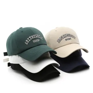 Wholesale Adjustable Cotton Casquette Customized Embroidery Logo 6 Panel Fitted Plain Baseball Cap Hats